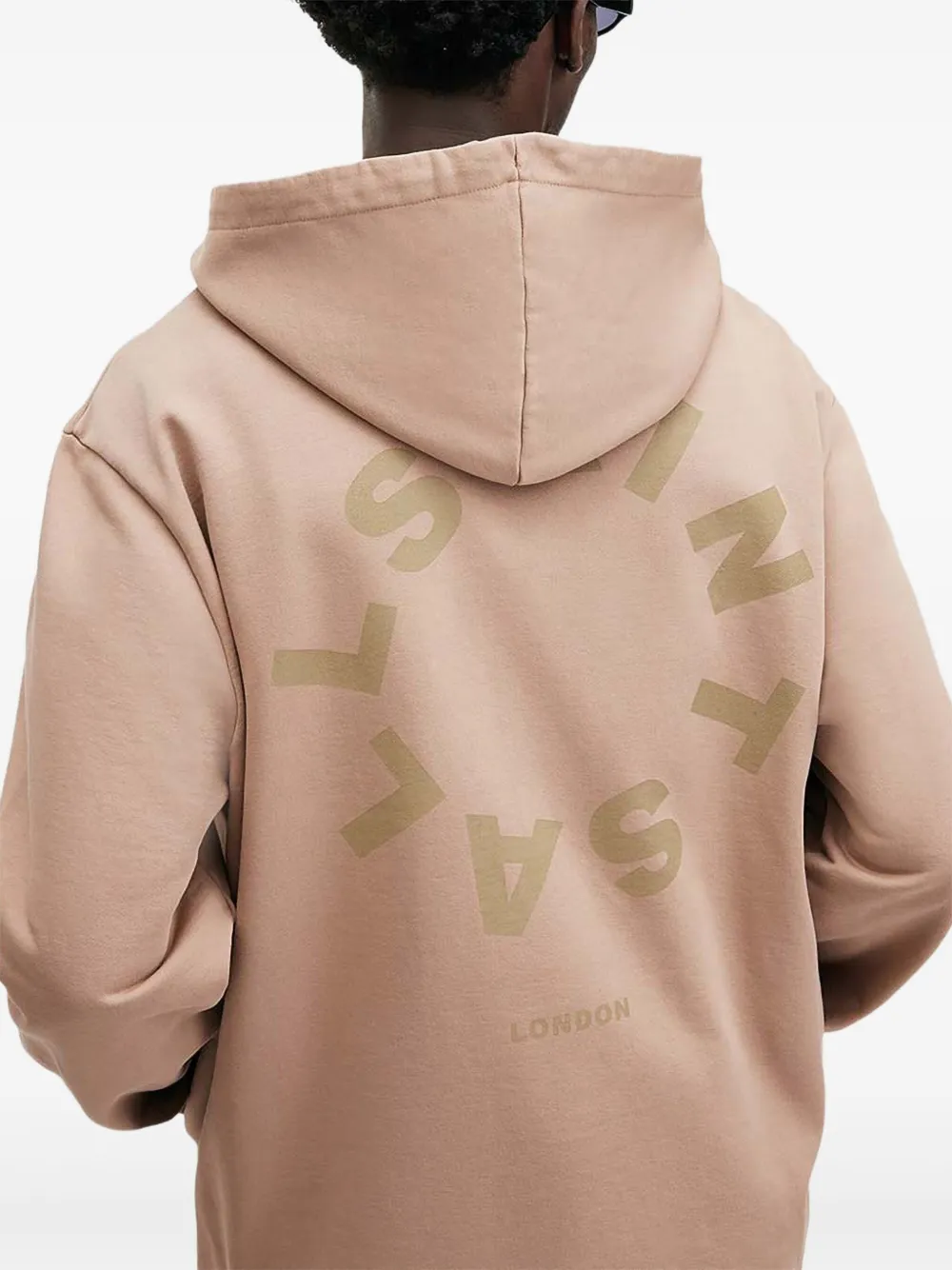 AllSaints Tierra hoodie met logoprint Beige