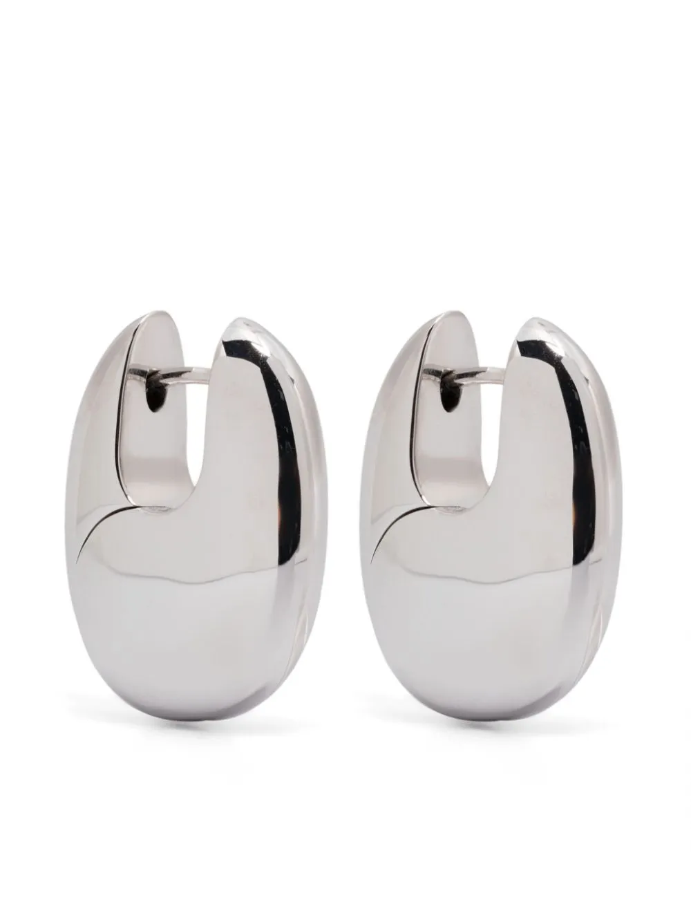 Tom Wood Medium Pebble Earrings In Silver