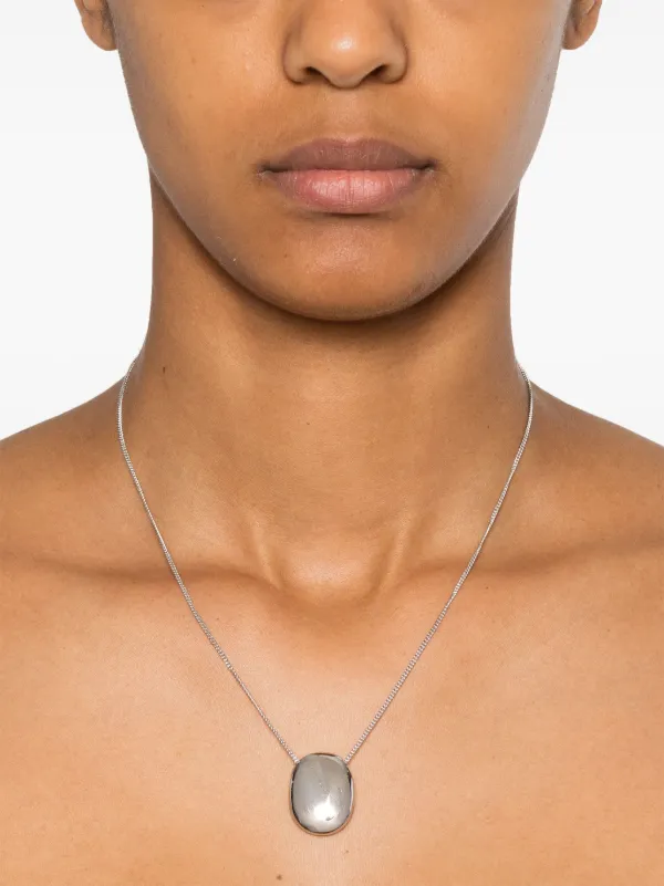 【関税込】◆TOM WOOD トムウッド◆Pebble Pendant ネックレス Tom Wood Pebble ネックレス | シルバートーン | FARFETCH JP