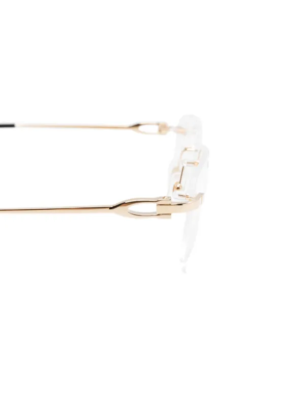Cartier Eyewear スクエア眼鏡フレーム | ゴールドトーン Cartier Eyewear スクエア眼鏡フレーム | ゴールドトーン