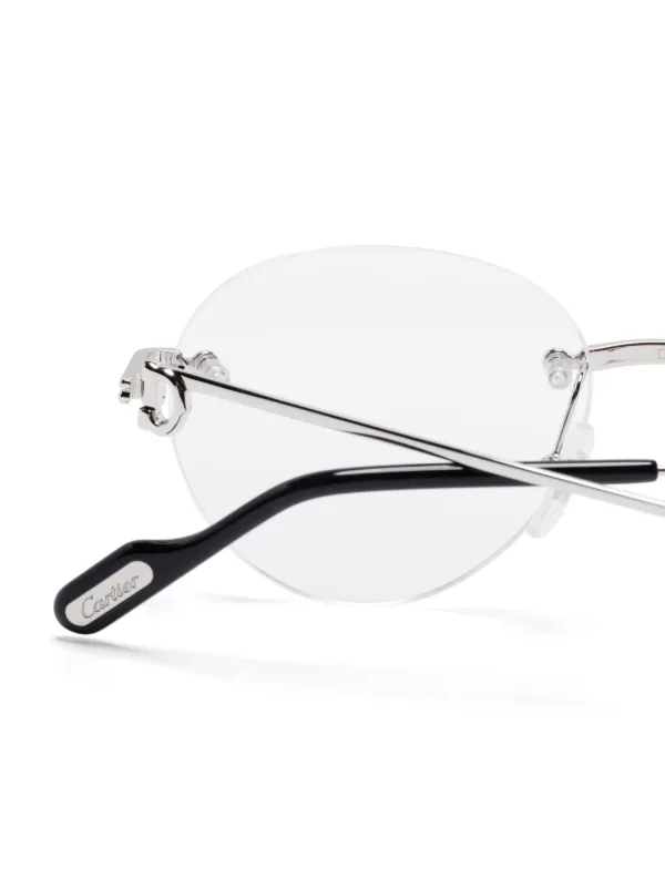 Cartier Eyewear CT0514O Glasses | Silver | FARFETCH