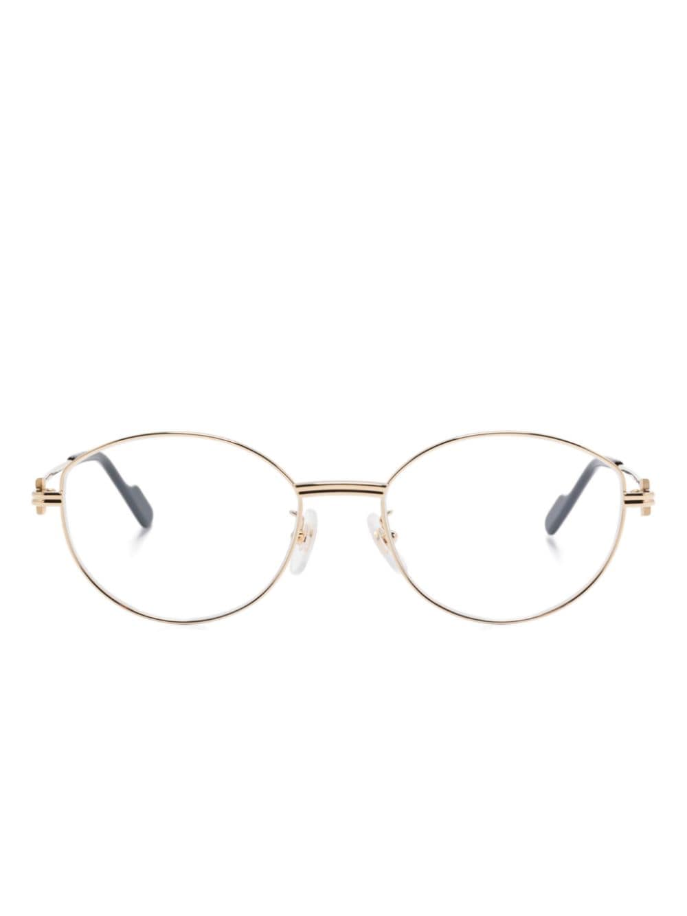 Shop Cartier Ct0528oa Glasses In 金色