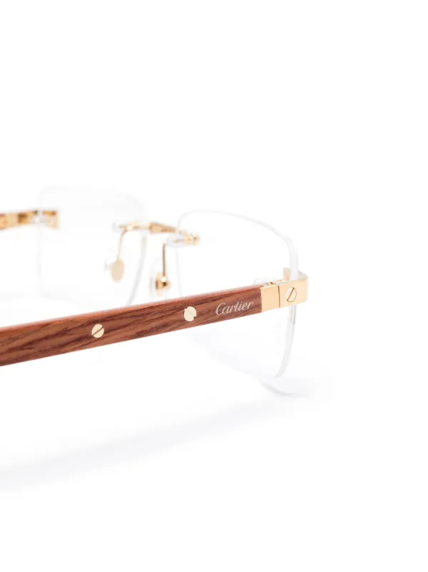 Cartier glasses wood hotsell