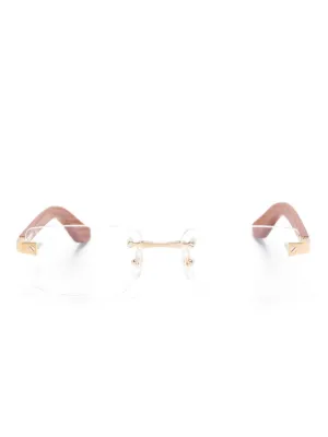 Cartier Eyewear リムレス スクエア眼鏡フレーム | ニュートラル