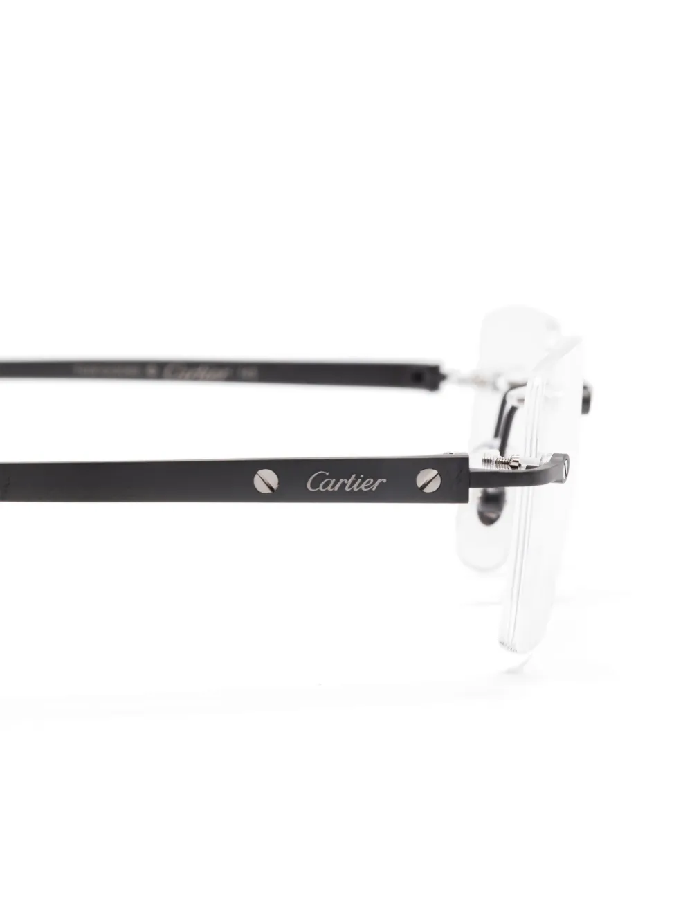 Cartier Eyewear Rimless Glasses Black FARFETCH UK