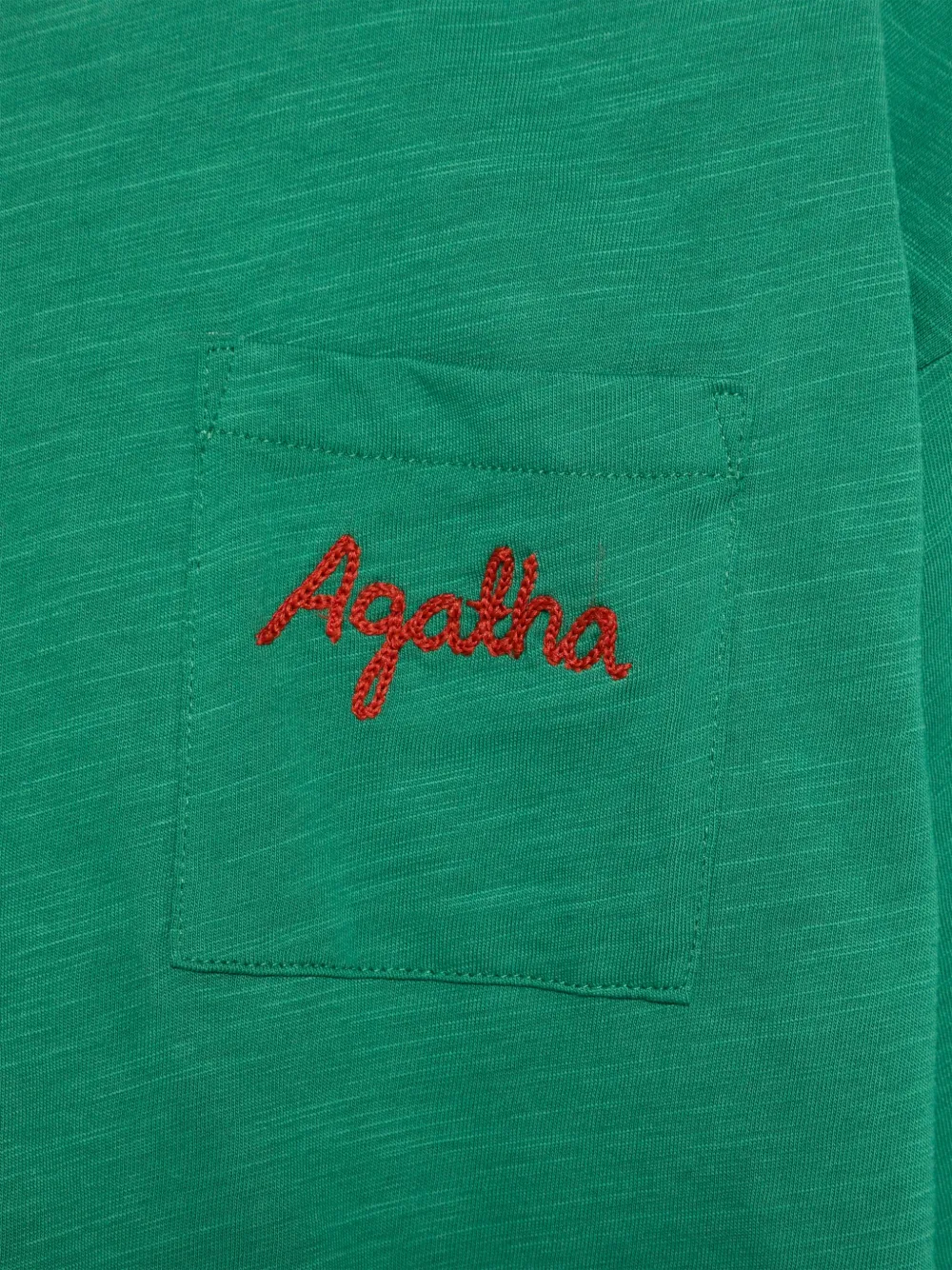Mini Rodini Agatha T-shirt met borduurwerk Groen