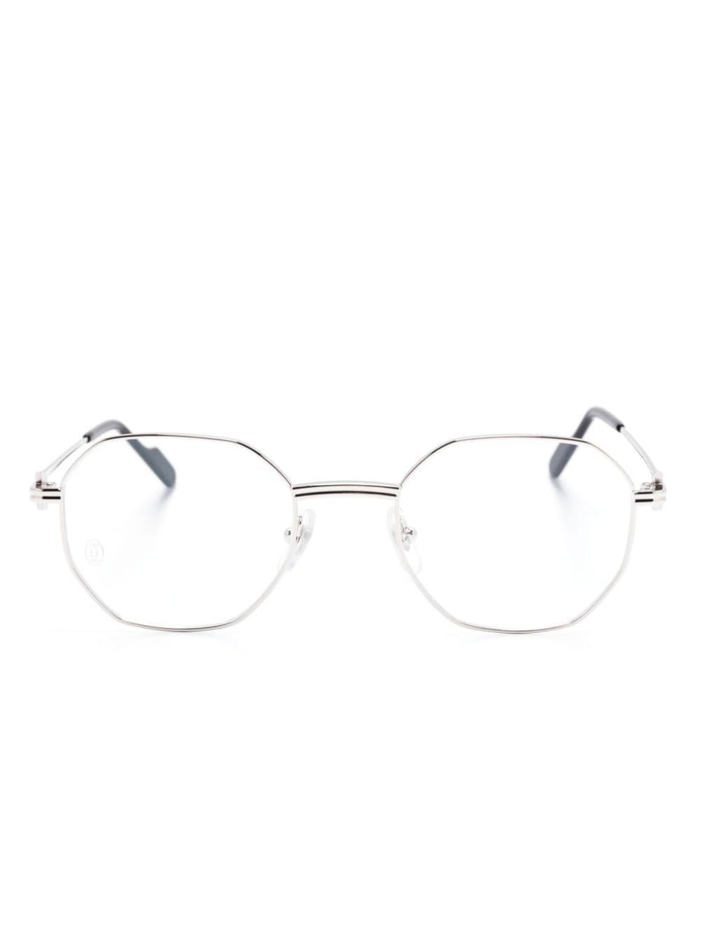 Shop Cartier Première De  Glasses In 银色