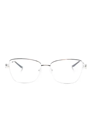 Cartier Eyewear オーバル眼鏡フレーム | シルバートーン | FARFETCH JP