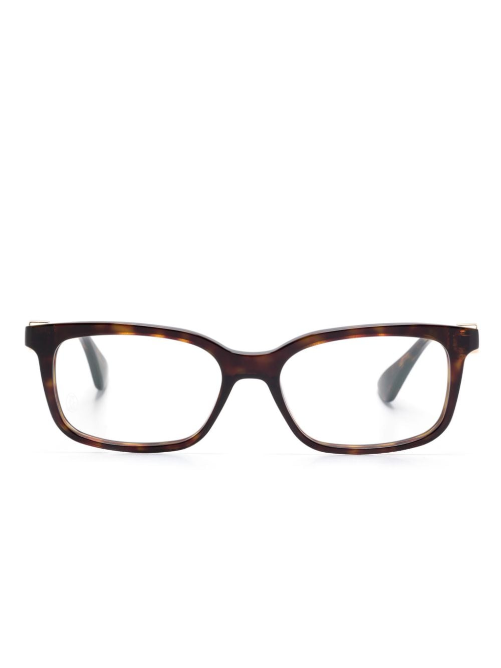 Shop Cartier Ct0525o Glasses In 褐色