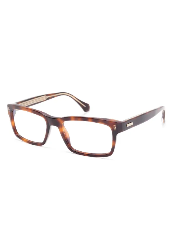 Cartier Eyewear サントス ドゥ カルティエ 眼鏡フレーム | ブラウン