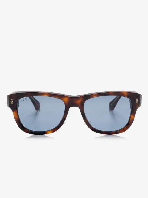 Cartier Eyewear tortoiseshell-effect square-frame sunglasses