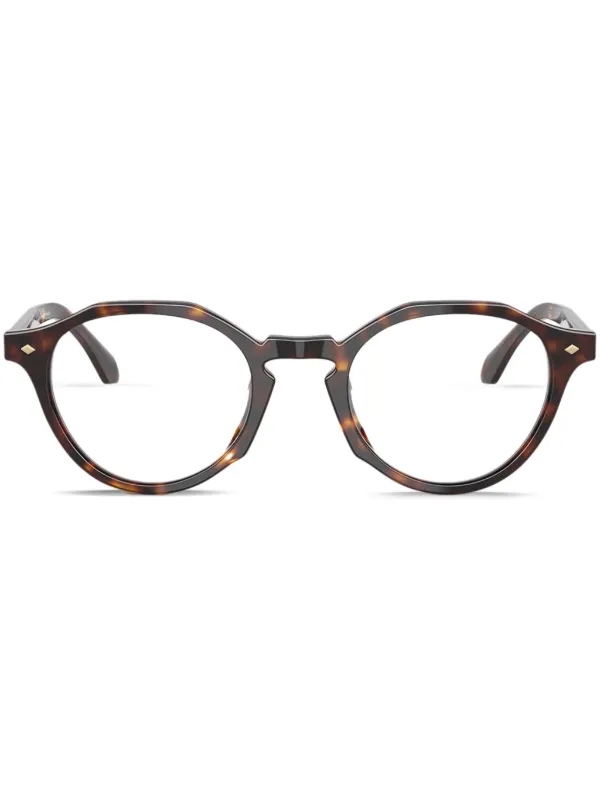 GIORGIO ARMANI　【ky】 Giorgio Armani Armação De Óculos Com Logo | Marrom | FARFETCH BR