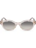 Lacoste oval-frame sunglasses - Brown