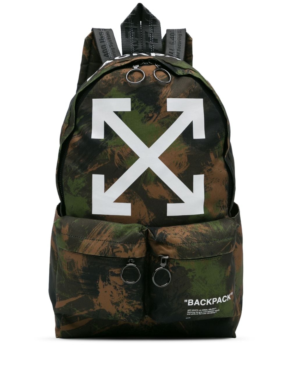 Pre-owned Off-white 2016-2020 Virgil Abloh Camouflage Arrows Backpack In Green