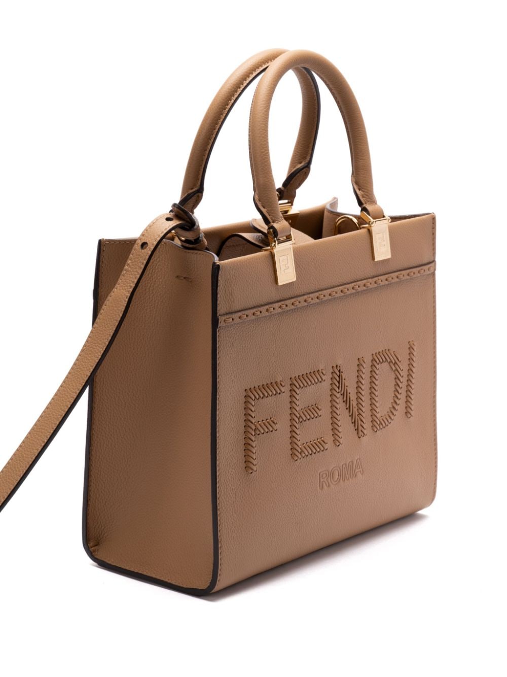 Shop Fendi Sunshine Mini Bag In 褐色