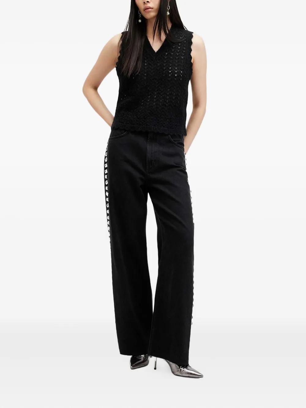 AllSaints Vivian scalloped tank top | Vests & Tank Tops | Image 2