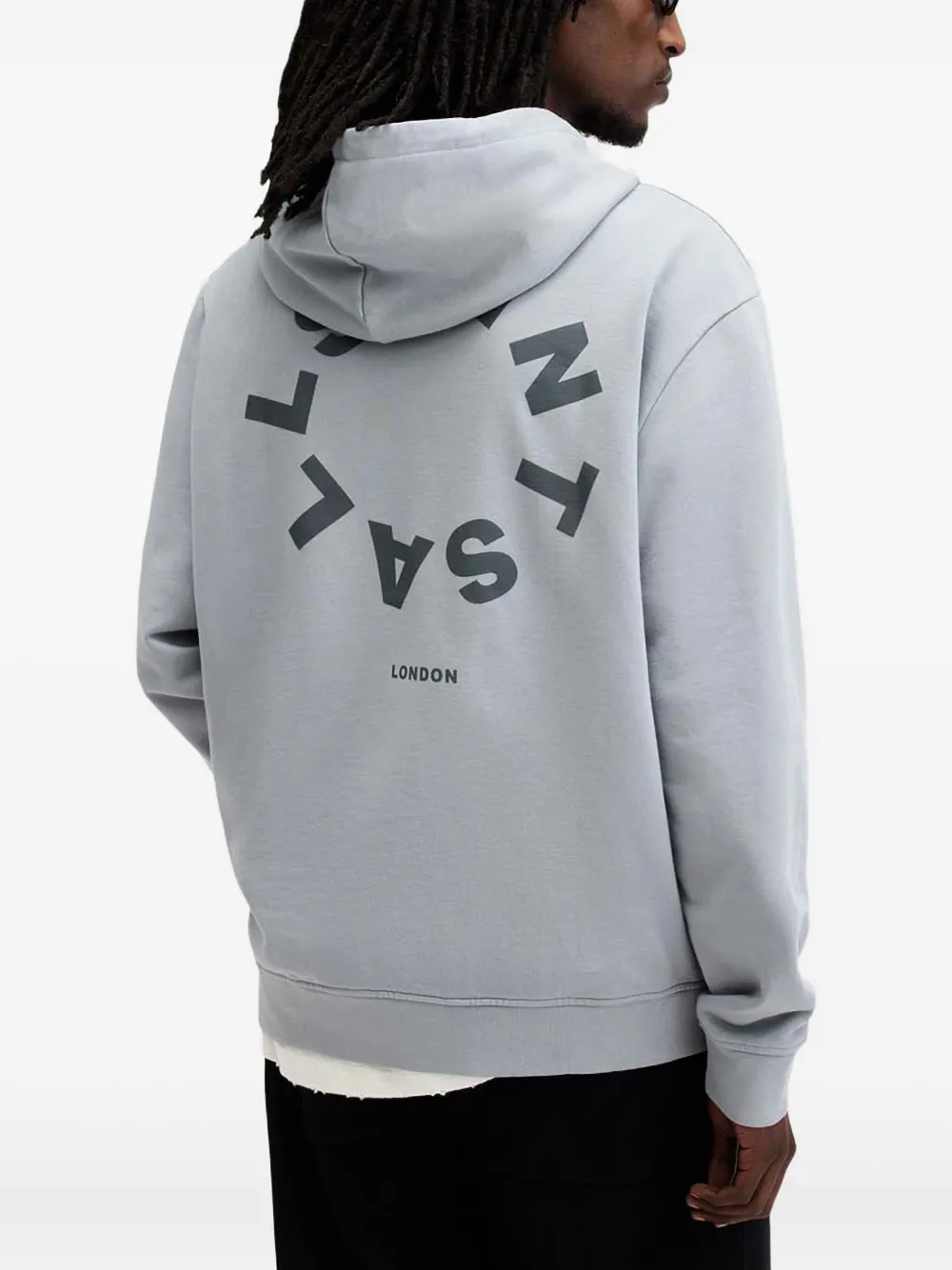 AllSaints Tierra hoodie met logoprint Grijs