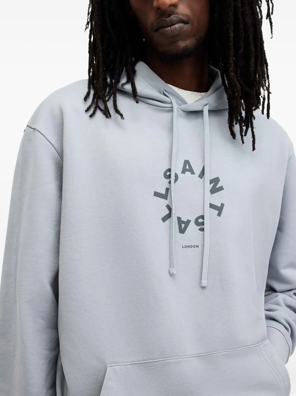 AllSaints Tierra hoodie met logoprint Grijs