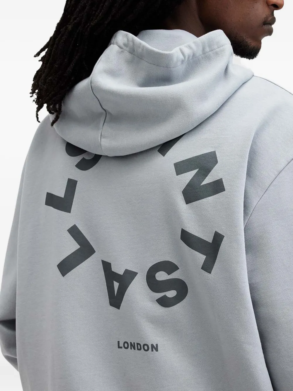 AllSaints Tierra hoodie met logoprint Grijs