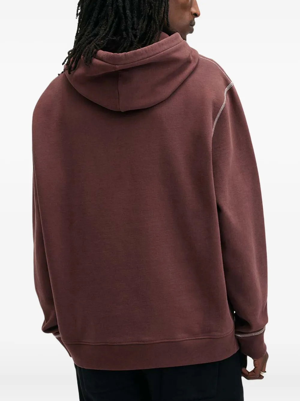 AllSaints Amir hoodie met contrasterend stiksel Rood