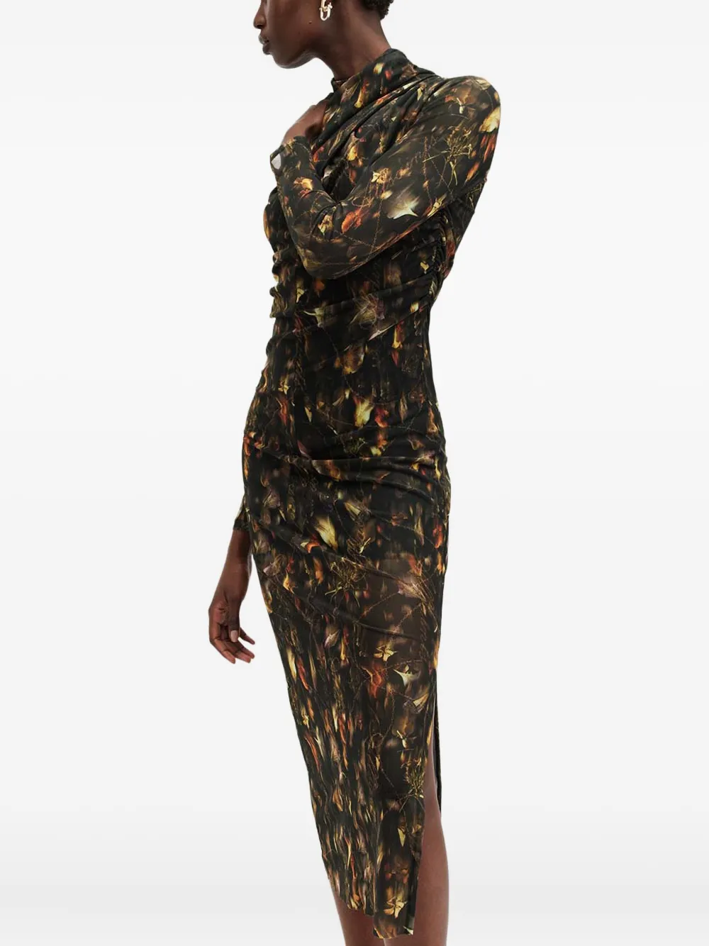 AllSaints Tia midi-jurk Zwart