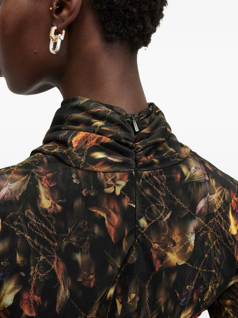 AllSaints Tia midi-jurk Zwart