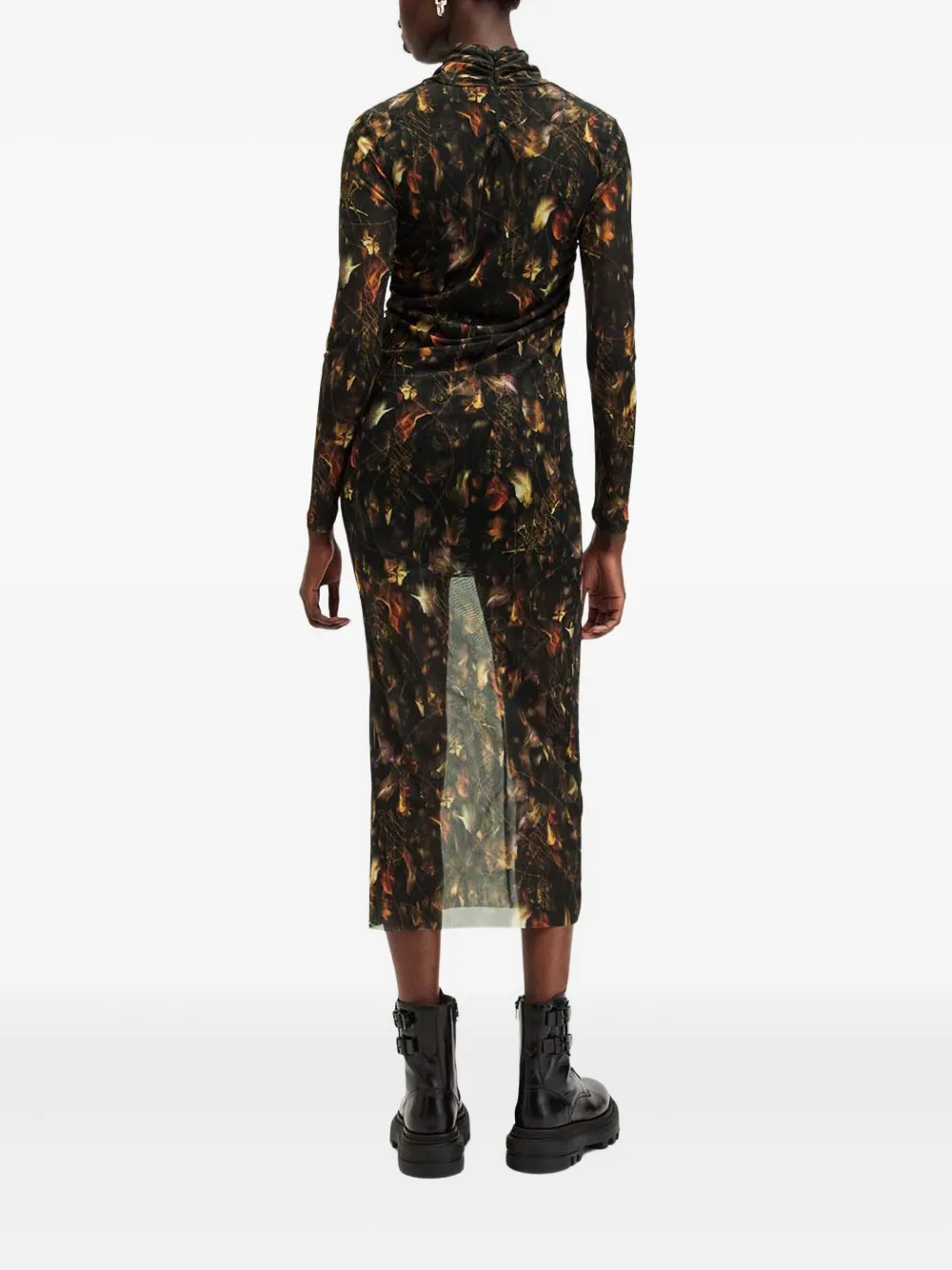 AllSaints Tia midi-jurk - Zwart