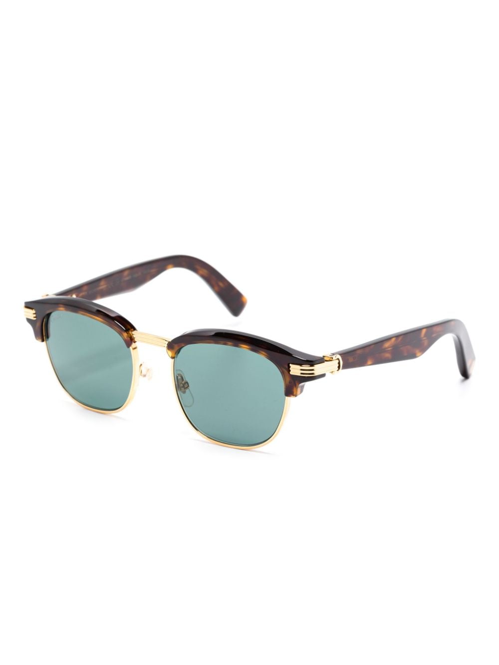 Shop Cartier Core Range Sunglasses In Braun