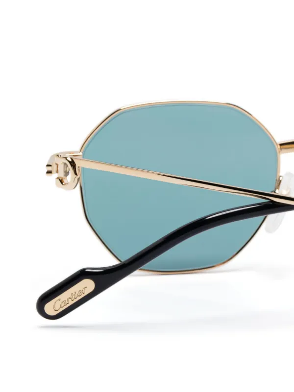 Cartier Eyewear octagonal-frame Sunglasses | Gold | FARFETCH CA