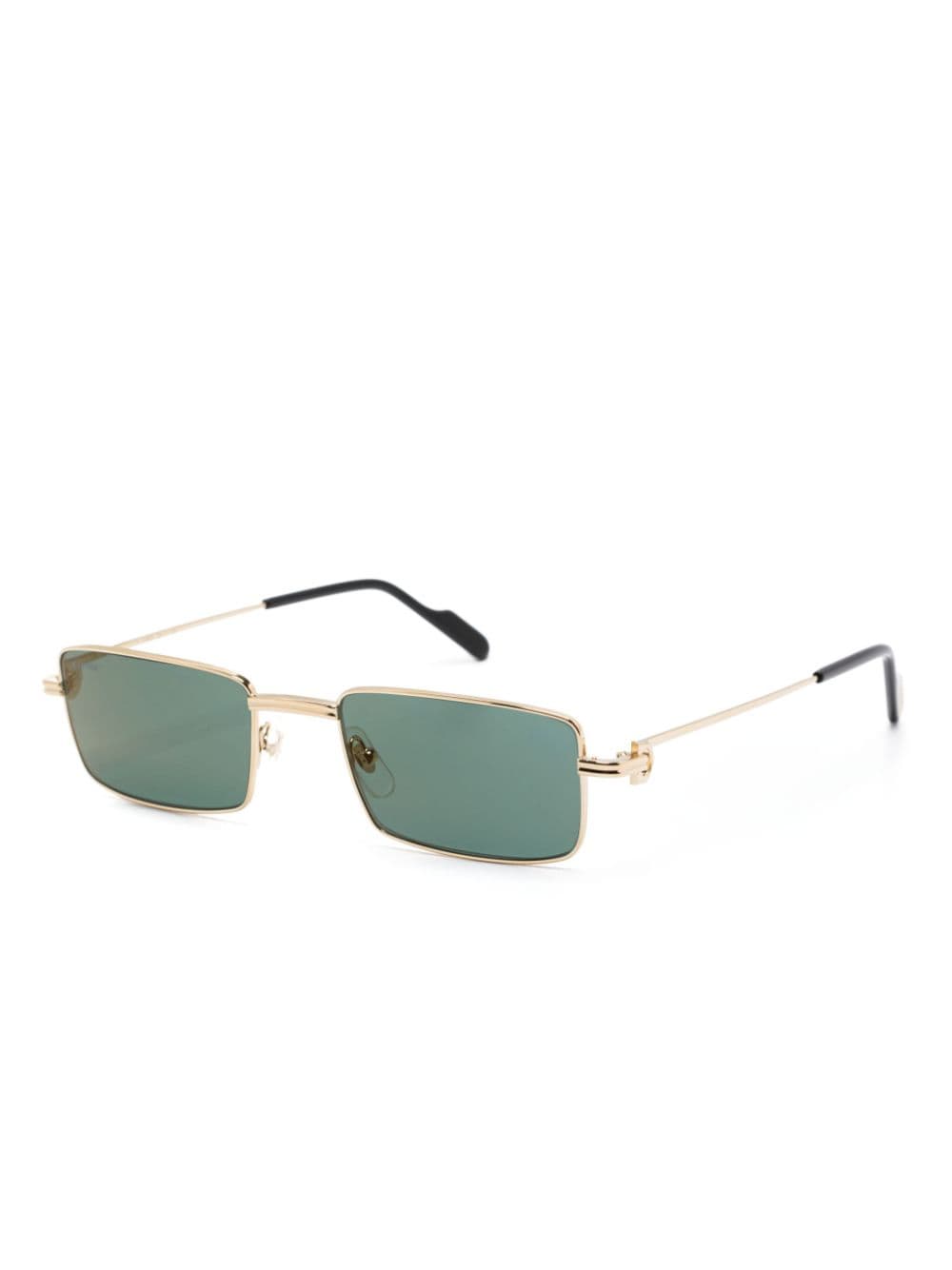 Cartier Eyewear Zonnebril met rechthoekig montuur - Goud