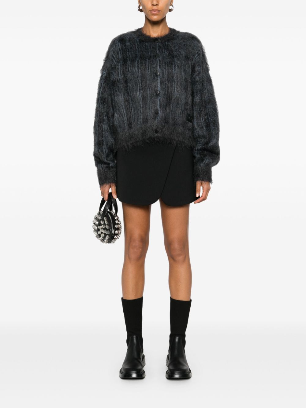 Alexander Wang plaid jacquard sweater - Zwart