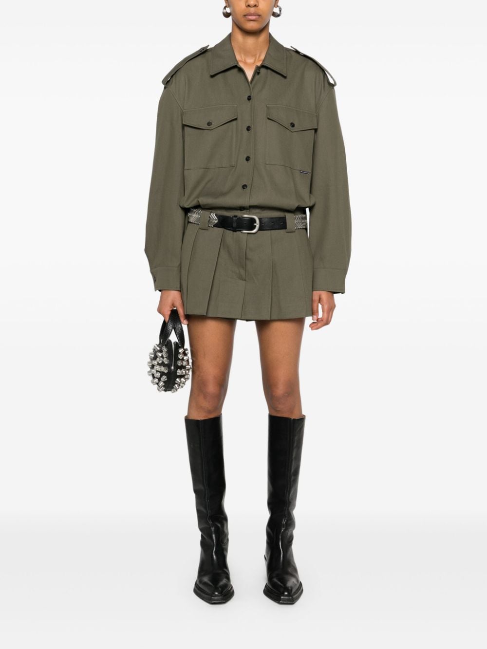 Alexander Wang Twill playsuit - Groen