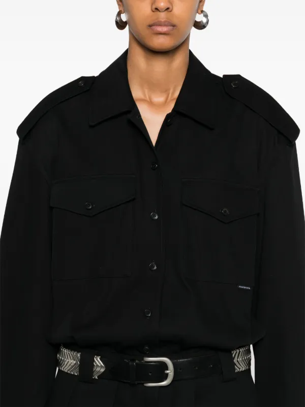 Alexander Wang Twill Playsuit | Black | FARFETCH