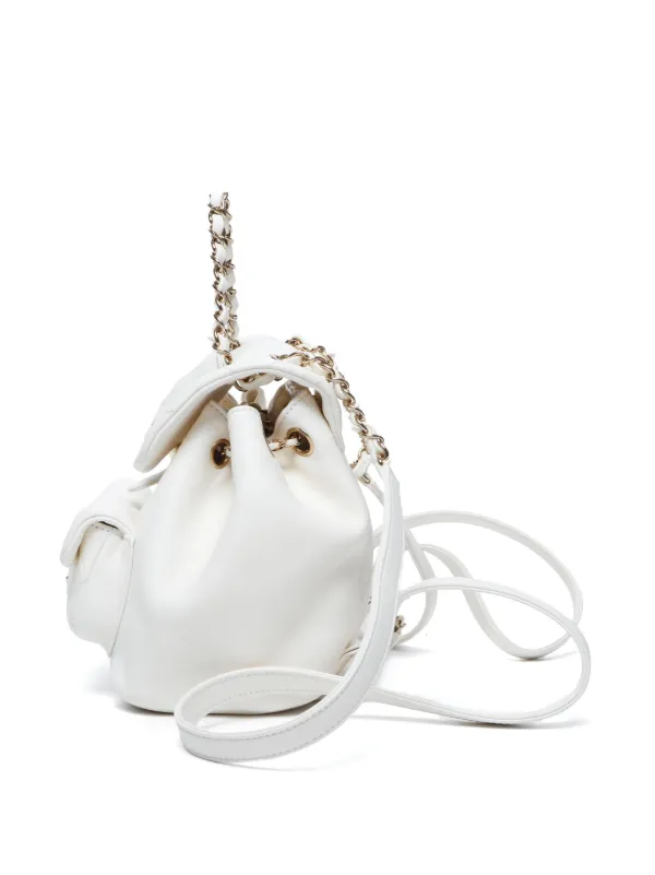 CHANEL Pre-Owned 2020s Mini Duma Backpack | White | FARFETCH