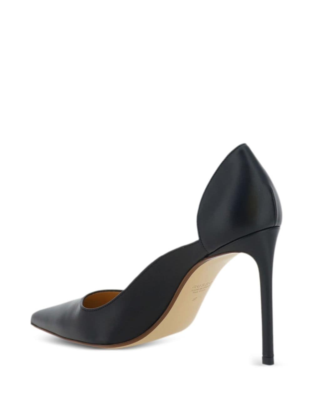 Shop Francesco Russo Leather Pumps In 黑色