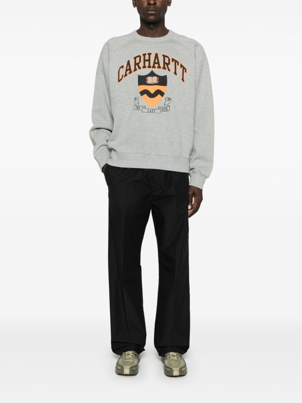 Shop Carhartt Lazy Duck Academy Sweatshirt In Grau