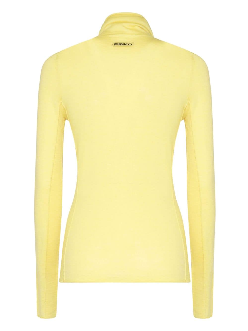 Shop Pinko Logo-print Knitted Jumper In Yellow