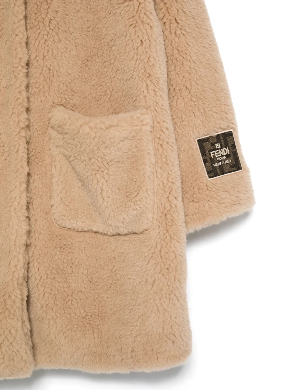 Fendi Kids Fleece jas Bruin
