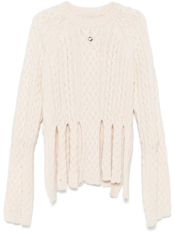 Coperni Shredded Sweater in Neutrals