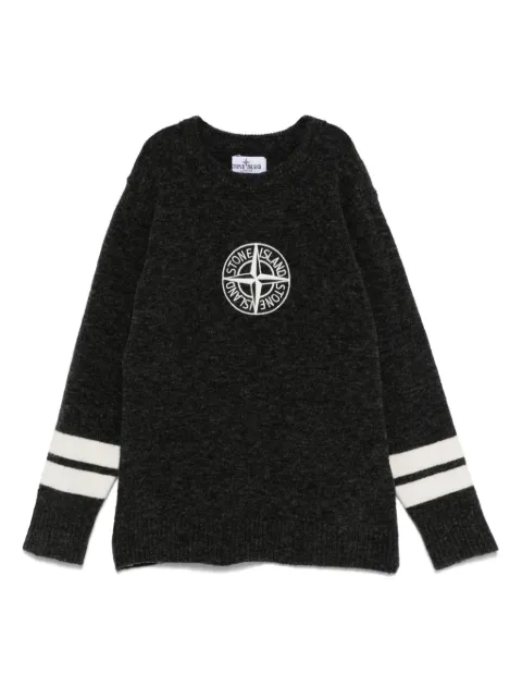 Stone Island Junior Suéter com motivo Compass