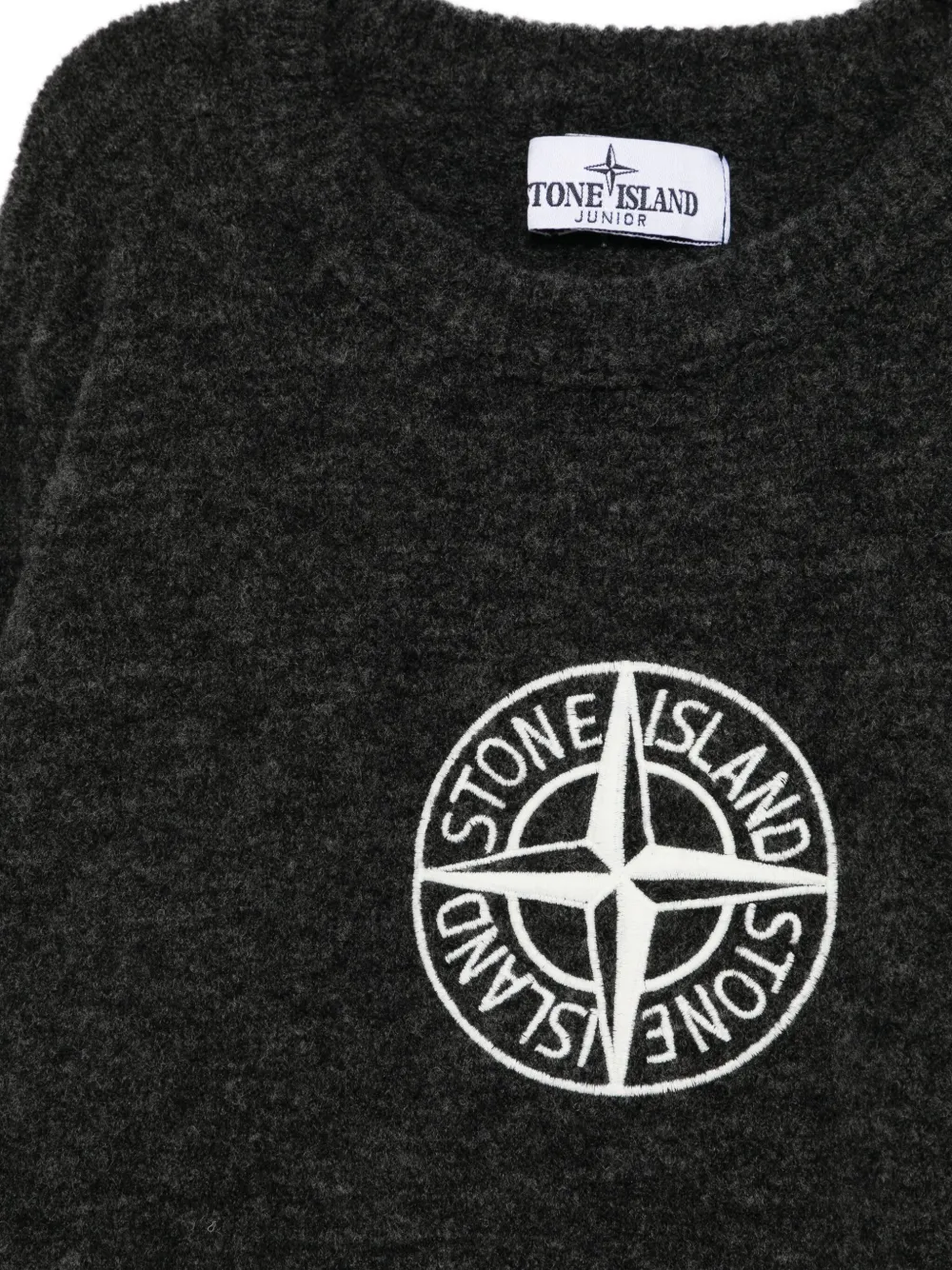 Stone Island Junior Trui met Compass-logopatch Grijs