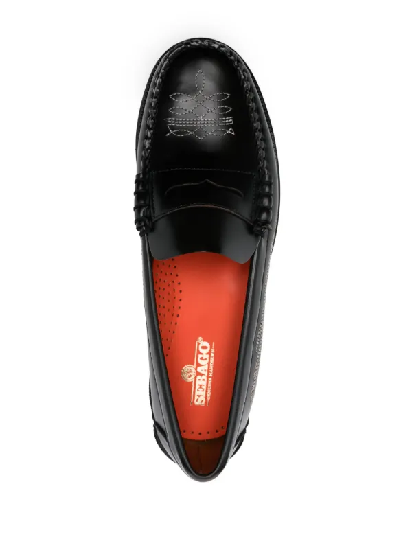 SEBAGO ブラックレザー ローファー Sebago スタッズトリム レザーローファー | ブラック | FARFETCH JP