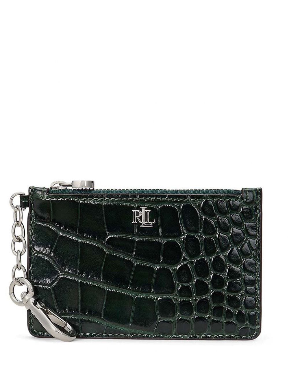 Lauren Ralph Lauren Crocodile-embossed Wallet In Black