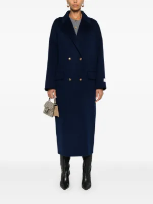 コート ELISABETTA FRANCHI DOUBLE-BREASTED PEACOAT Coat Nero Elisabetta Franchi - Le Follie Shop