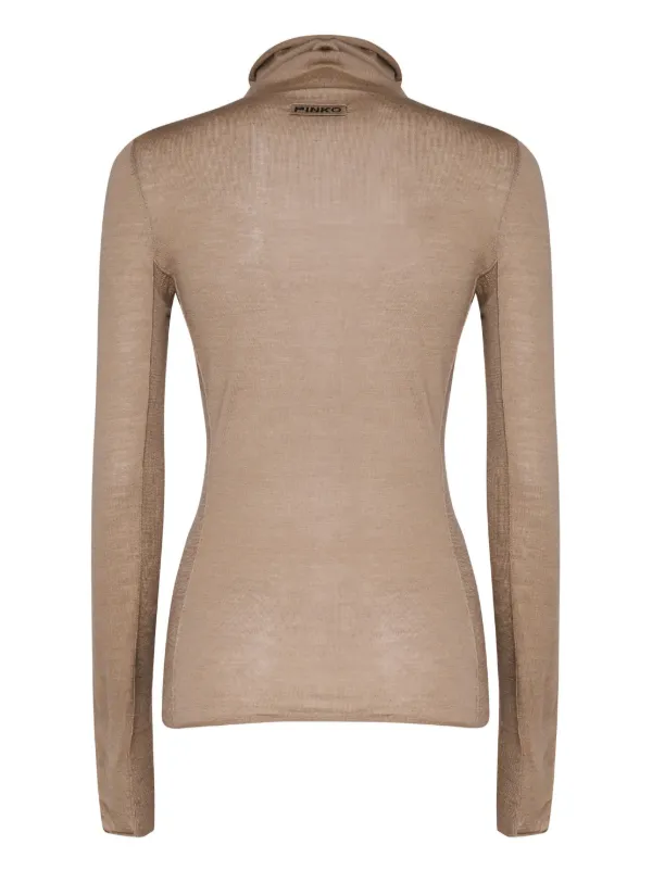 PINKO fine-knit Jumper Brown FARFETCH AE