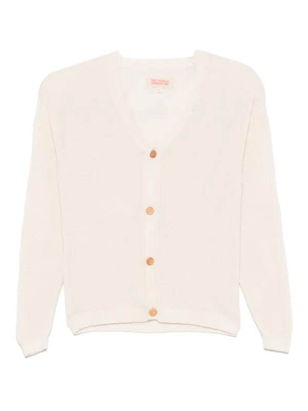 The Animals Observatory Racoon Cardigan Neutrals FARFETCH