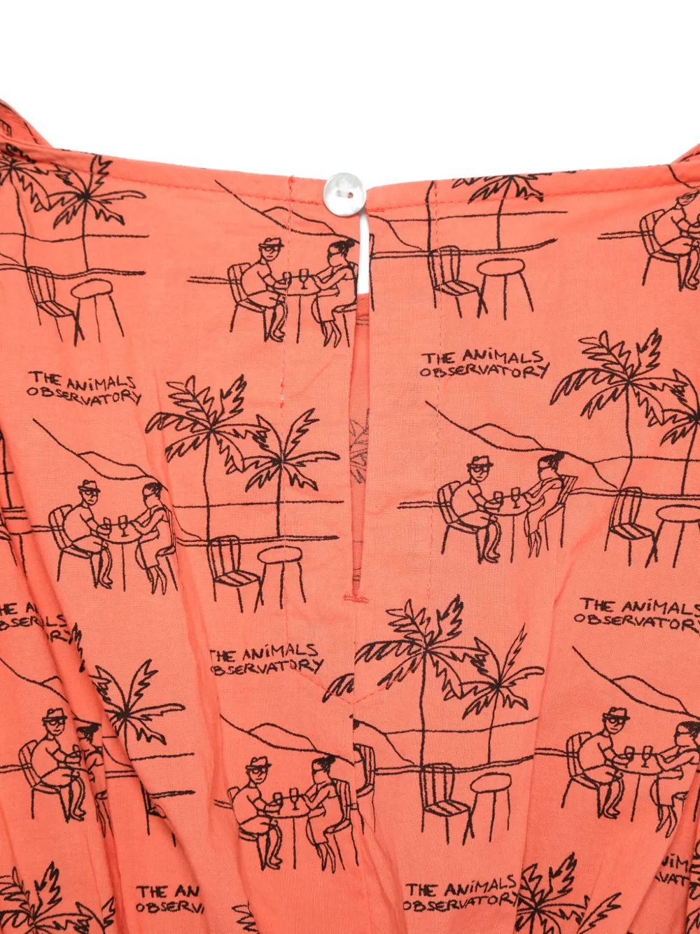 The Animals Observatory Jurk met print Oranje