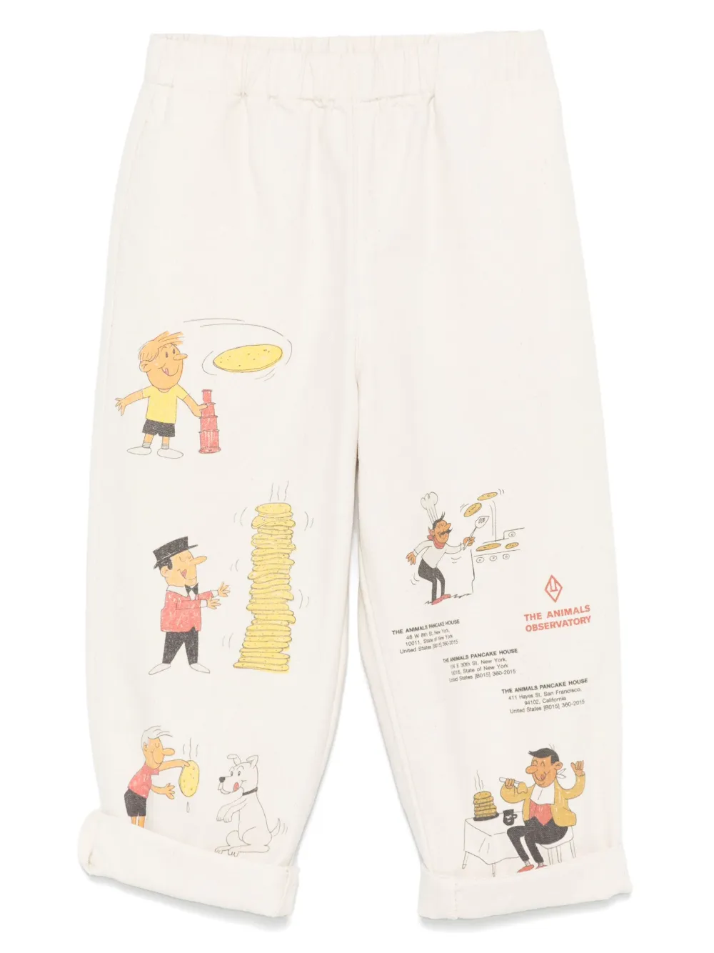 The Animals Observatory Broek met olifantprint Beige