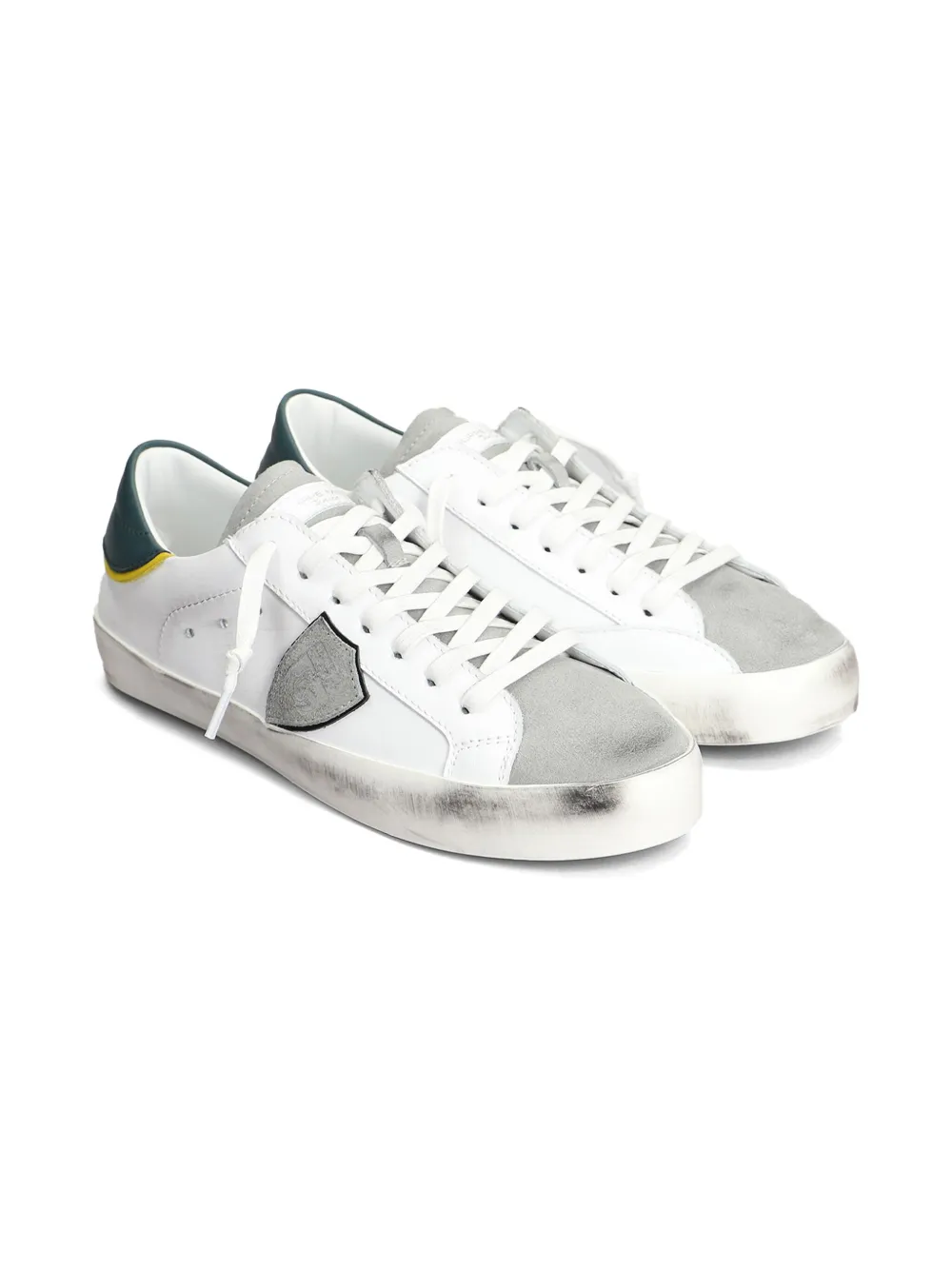 Philippe Model Kids leather trainers White