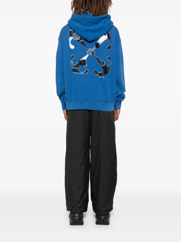 Off-White Boro Arrow Hoodie | Blue | FARFETCH GE